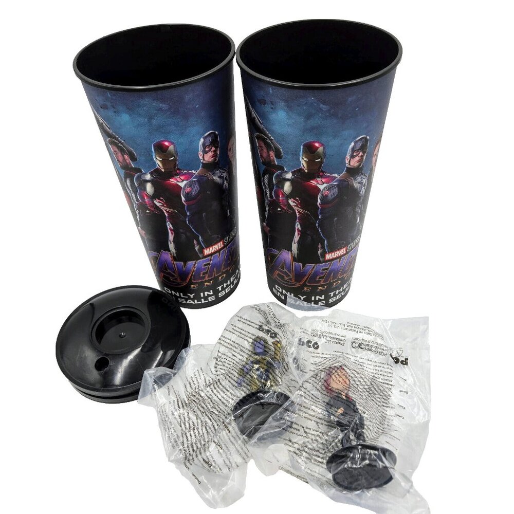 Marvel Avengers Black Widow And Thanos Figurines Endgame Movie Theater Promo